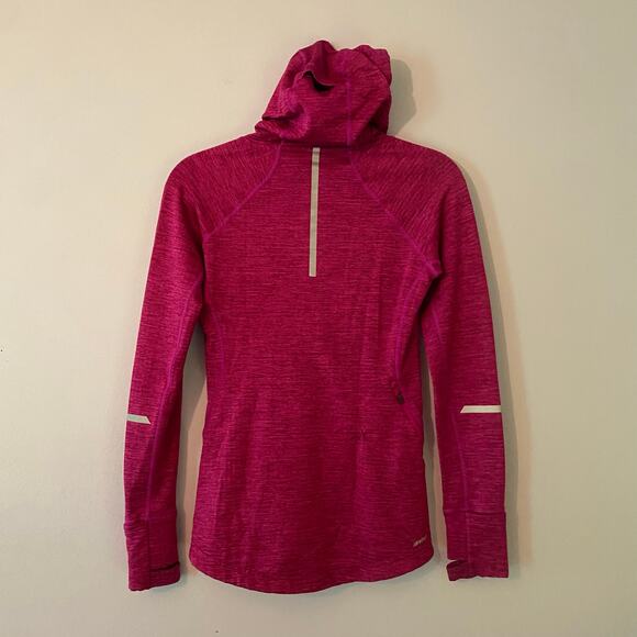 New Balance Fuchsia Purple Hoodie Running Jacket Mockneck Women's size Small - Picture 7 of 11
